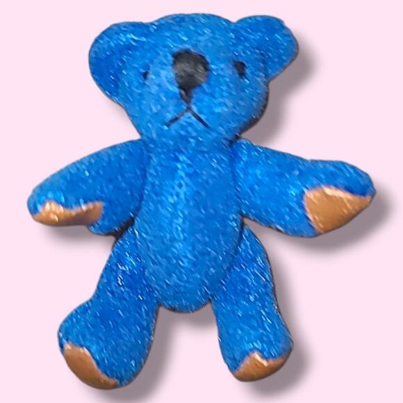 Vintage Russ Berrie Bears of the Month September Sapphire Blue Brooch Pin - Picture 1 of 7